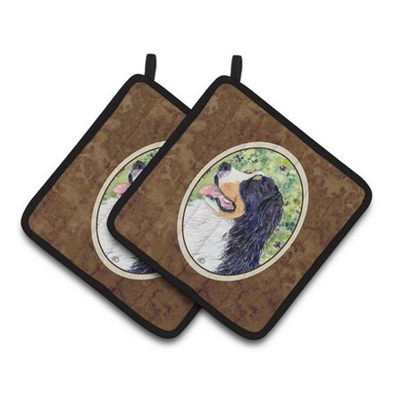 Carolines Treasures Bernese Mountain Dog Pair of Pot Holders, 7.5 x 3 x 7.5 in. SS8706PTHD